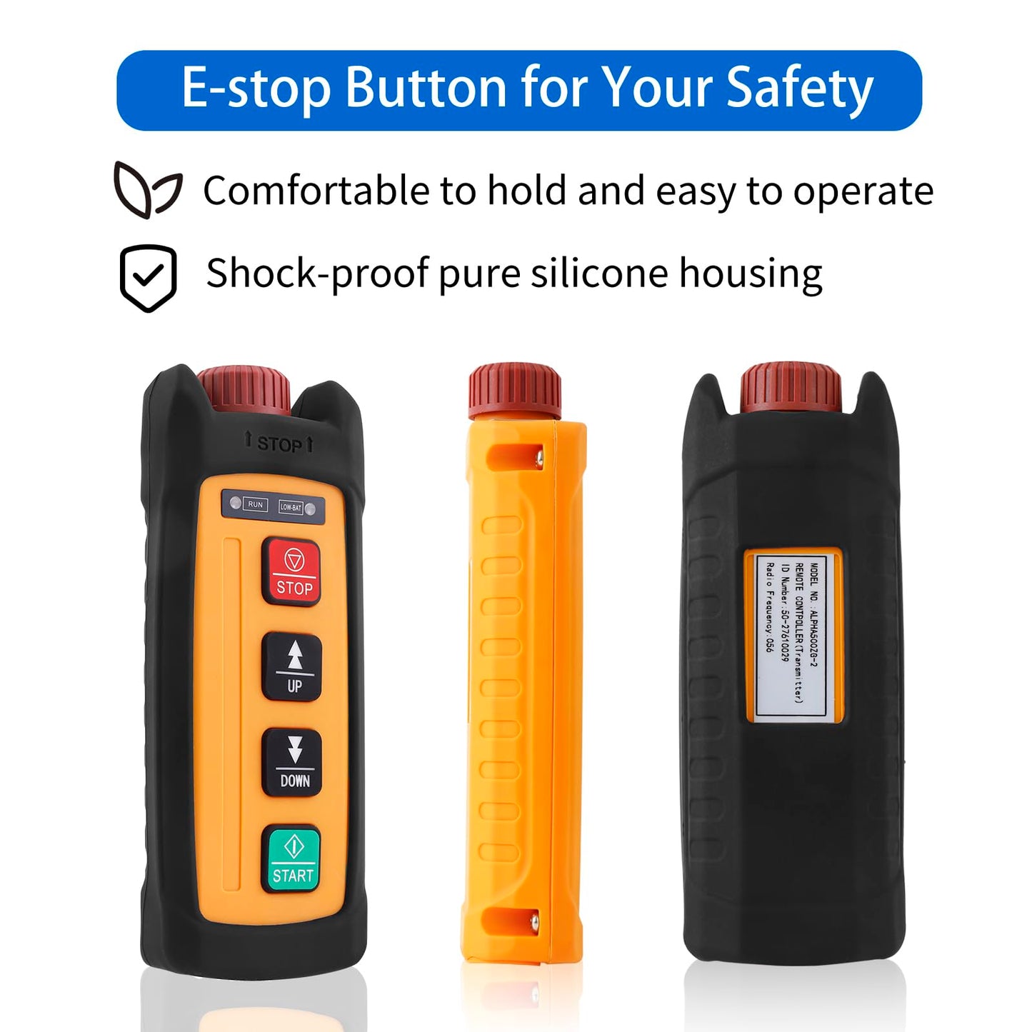 Mini Wireless Overhead Hoist Crane Remote Control 2-Channel 220V 380V Industrial Winch Lift Radio Crane Remote Controller 2 Transmitters and Receiver