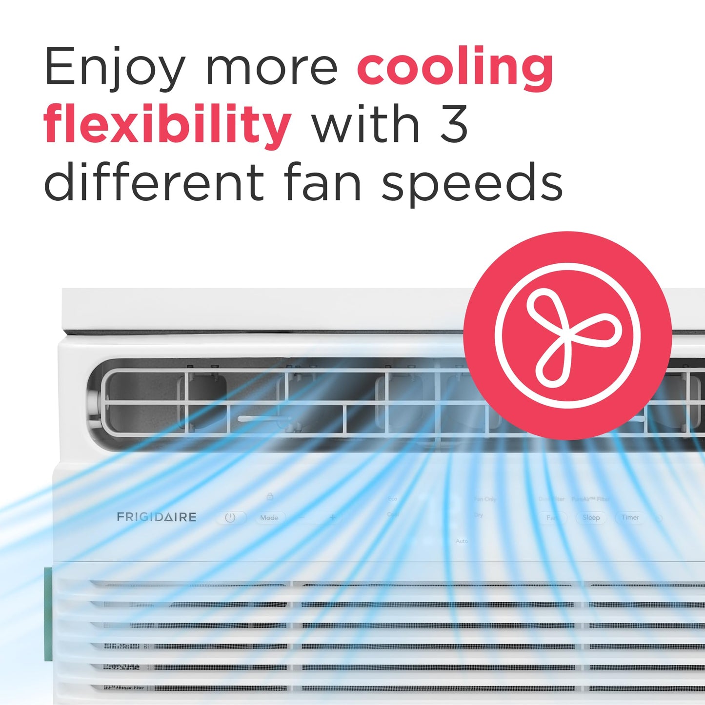 Frigidaire 5,000 BTU Window Air Conditioner with Remote Control, Cools Up to 150 Sq. Ft., Quiet Operation, Eco Mode, 3 Fan Speeds, Auto Restart, White