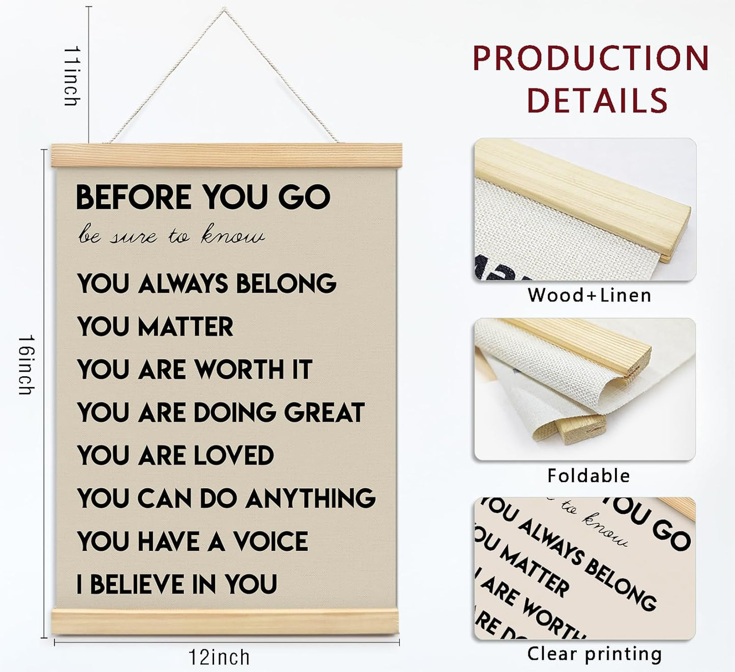 Regine Switzerland Positive Affirmations Wall Art - Inspirational Decor for Office & Classroom | 12x16 In