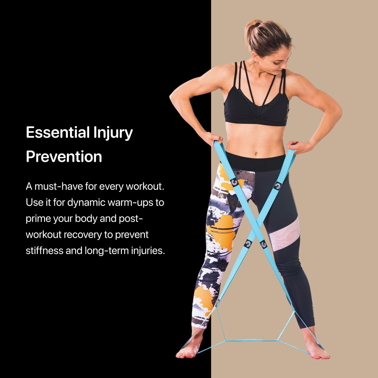 Stretch Out Strap | Hamstring Stretcher | Workout Straps | Stretching Equipment | Yoga Bands for Physical Therapy Strap | Yoga Accessories for Stretching Straps | Hip Stretcher | Exercise belt | Blue