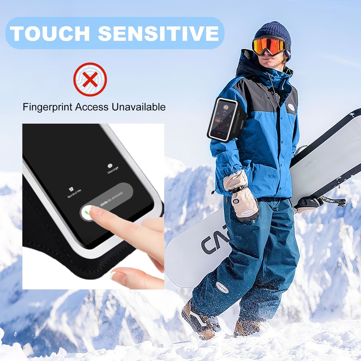 Running Armband with Earphone Pouch & Card Slot, Running Phone Holder for iPhone 17 16 15 14 Pro Max Plus Galaxy S25 S24 S23 Ultra, Up to 6.8" Phones