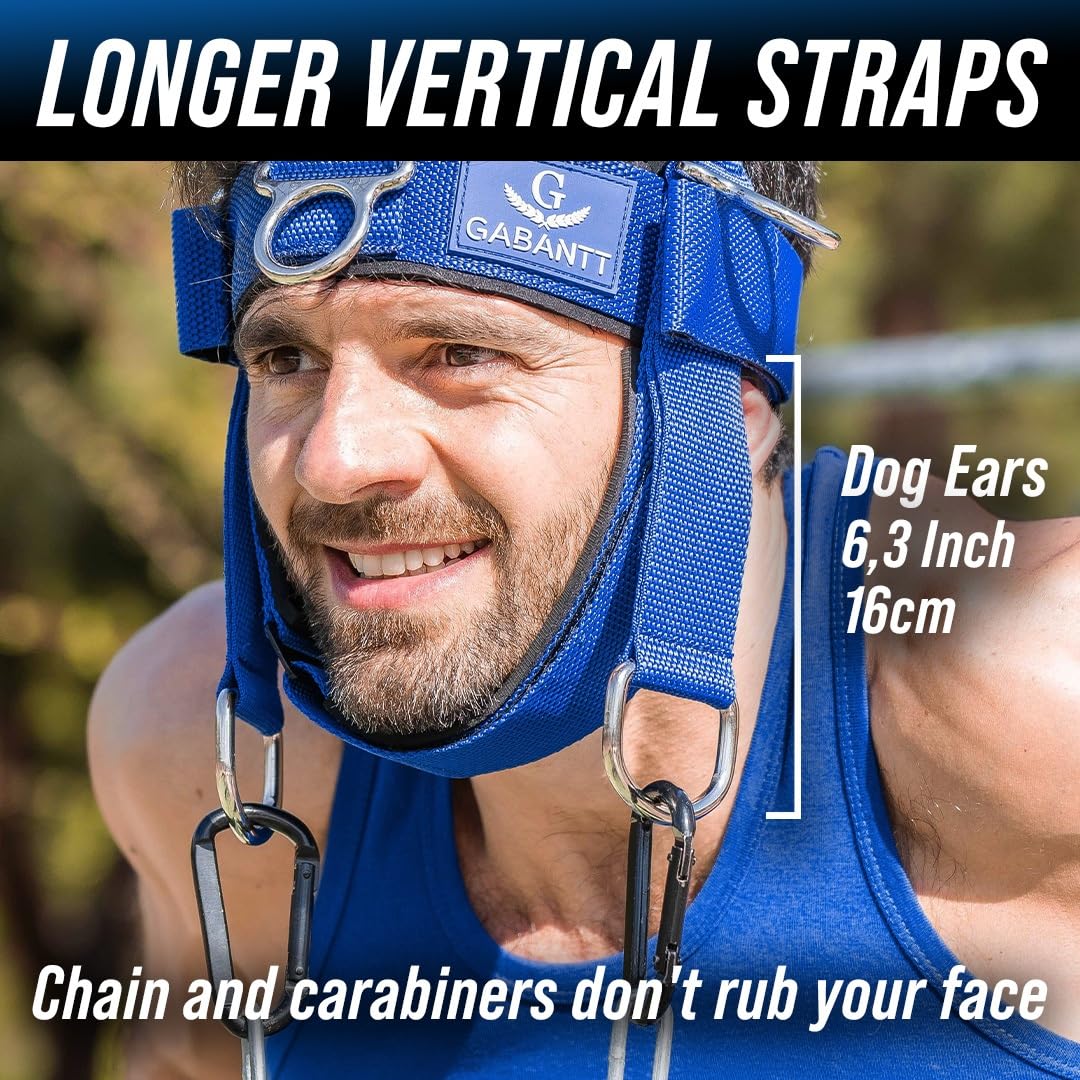 G Gabantt- Neck Exerciser and Neck Trainer. Adjustable Neck Harness Weight Lifting, 4 Way Neck Training - Head Harness for Neck Exercises and Neck Muscle Builder. Neck Strengthener Workout Equipment