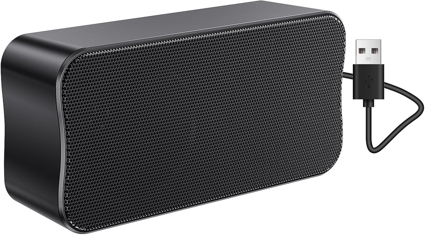 DEPUDA USB Computer Speakers for Desktop PC, Laptop Speaker, Portable Mini Stereo Speakers, Plug and Play, Clear Sound