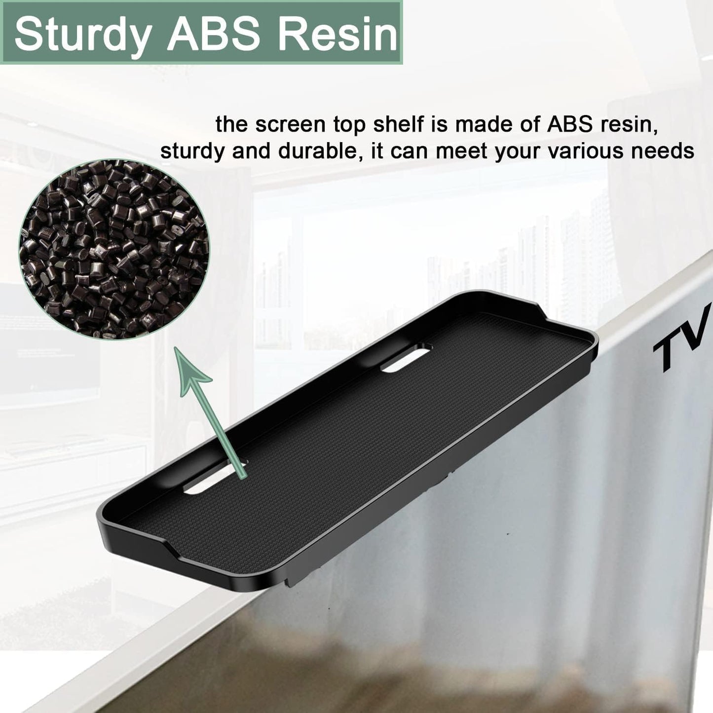 Bodur 3 PCS Top TV Monitor Shelf - Multifunctional Headboard Cable Box Holder , Ideal for Behind Computer, DVD Player