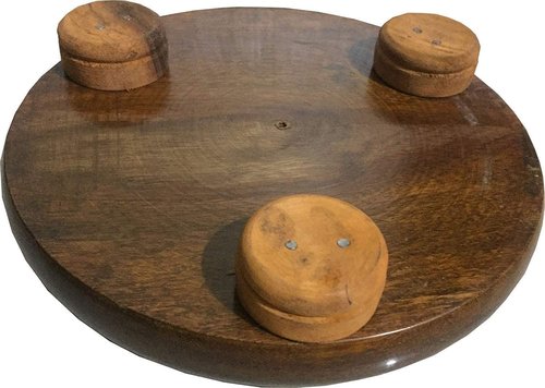 ARTISENIA Wooden Chapati Chakla Belan Set – 9 Inch Round Roti Rolling Board with Rolling Pin | Handmade Wooden Roti Maker | Kitchen Utensil for Rolling Chapati, Paratha, Puri & Dough