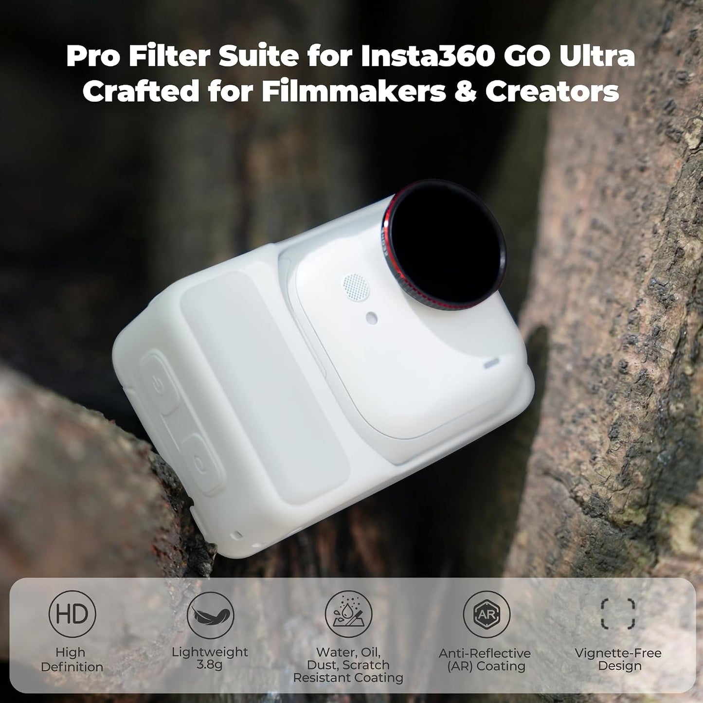 FREEWELL Insta360 UV Filter for GO Ultra Lens Protection & Clarity