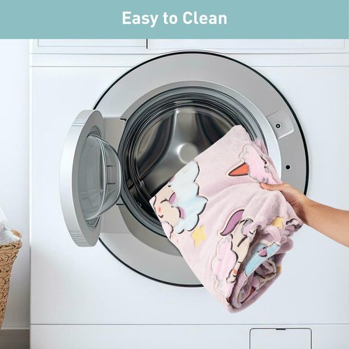 BYKOSY Glow in The Dark Blanket Unicorn Pattern for Unique Birthday Gifts for Girls Boys Teens, Lightweight Soft Cozy Warm Fuzzy 50"×60" Purple