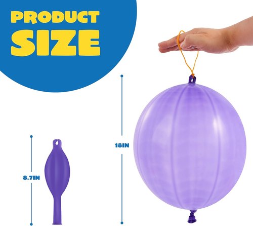 JOYIN 12 Pcs Punch Balloons - Heavy Duty Party Favors for Kids | Fun Birthday Goodie Bag Stuffers
