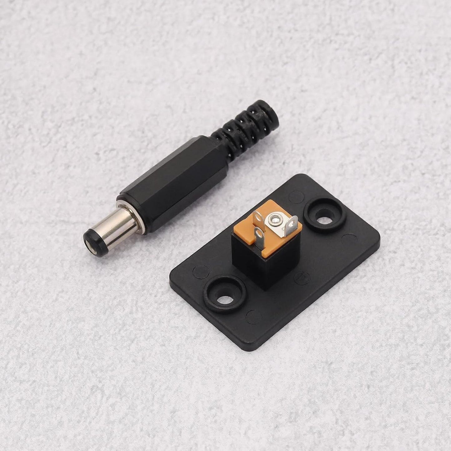 Micro Traders 5 5.5mmx2.1mm Pairs Male Jack & Female Socket Panel Mount Barrel Jack Plug DC Socket Plug for Recorders