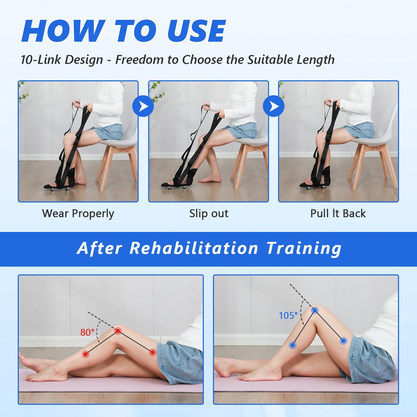 JFMkaer Knee Replacement Recovery Aids After Surgery - Multifunctional Knee Glider Rehabilitation Equipment, Improve Mobility and Flexibility - Physical Therapy 2025 Design