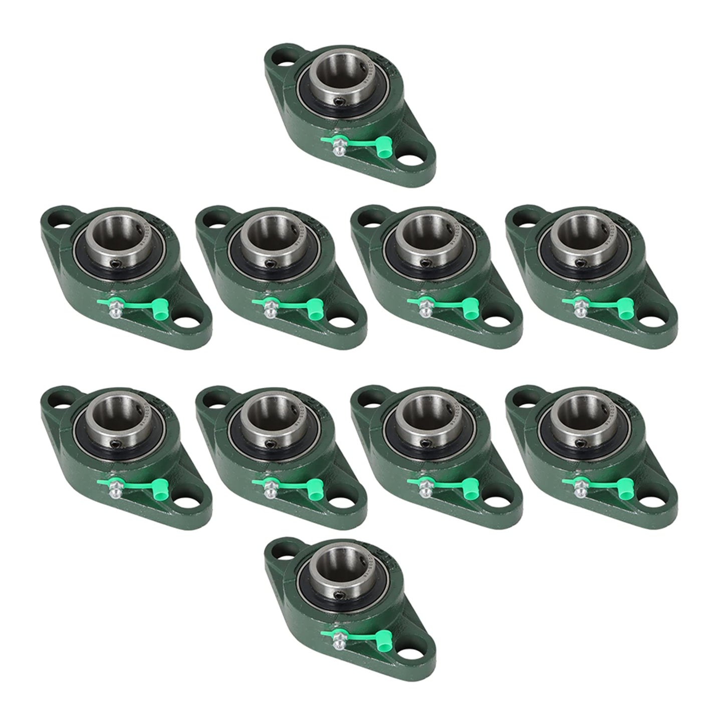 Timunr 10Pcs UCFL205-16 Pillow Block Bearings 1 Inch Bore Mounted Pillow Block Bearings 2 Bolt, Self Alignment