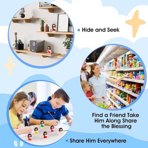 Little Jesus Figurines - 30PCS Mini Religious Figures in 10 Colors | Perfect for Easter Gifts & Christian Celebrations