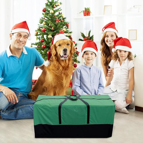 Christmas Tree Storage Bag by [Brand Name] - Heavy Duty 600D Oxford for 10-12 Ft Trees | Durable Handles & Transparent Pocket