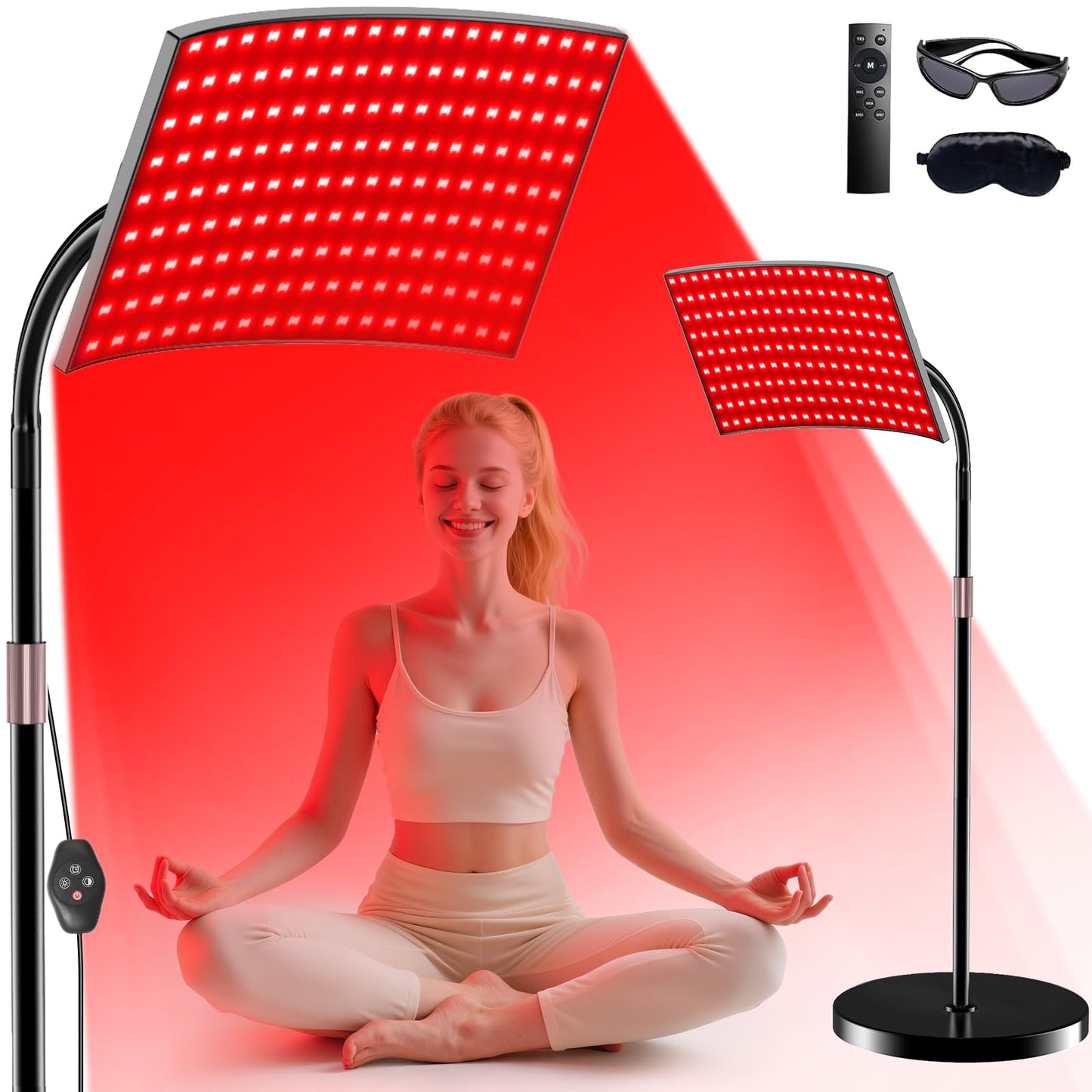 Red Light Therapy for Body Face Infrared Light Therapy for Body with 660nm & 850nm Near Infrared LED Red Light Therapy Large Panel at Home Protective Glasses for Home Use, Gift for Women Girl