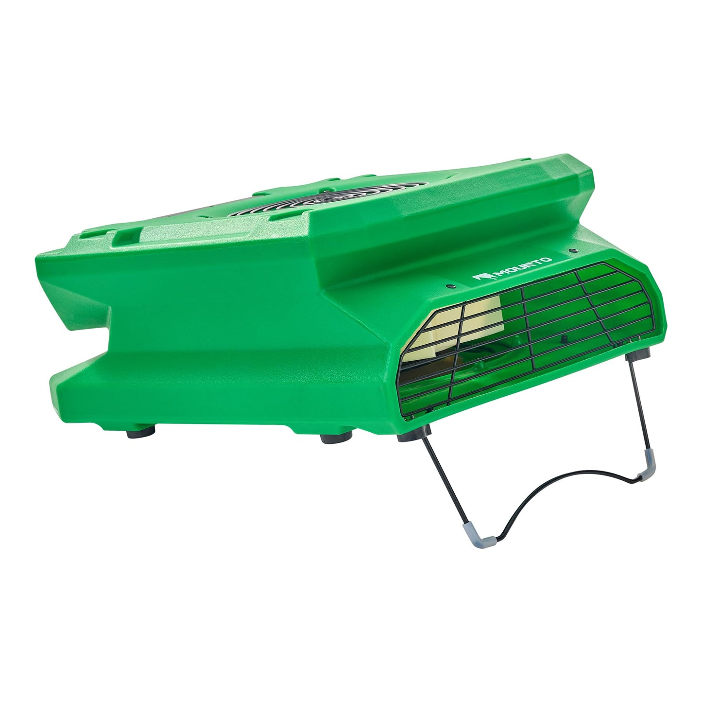 MOUNTO 1/4 HP 1200 CFM Low Profile Air Mover, 2-Speed Carpet Dryer Floor Fan with Dual GFCI Outlets, Stackable Lightweight Blower for Water Damage Restoration (Green)