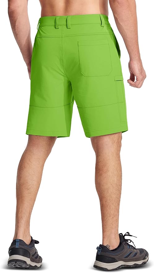 MAGCOMSEN Men's Hiking Cargo Shorts Quick Dry Lightweight 9" Golf Shorts Summer Casual Work Outdoor with 5 Zipper Pockets