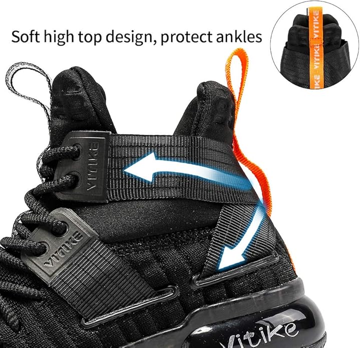 VITUOFLY Kids Basketball Shoes Boys Air Cushion Sneakers Girls Mid Top School Hoops Shoes Non-Slip Outdoor Sports Running Gym Comfortable Durable Little Kid/Big Kid