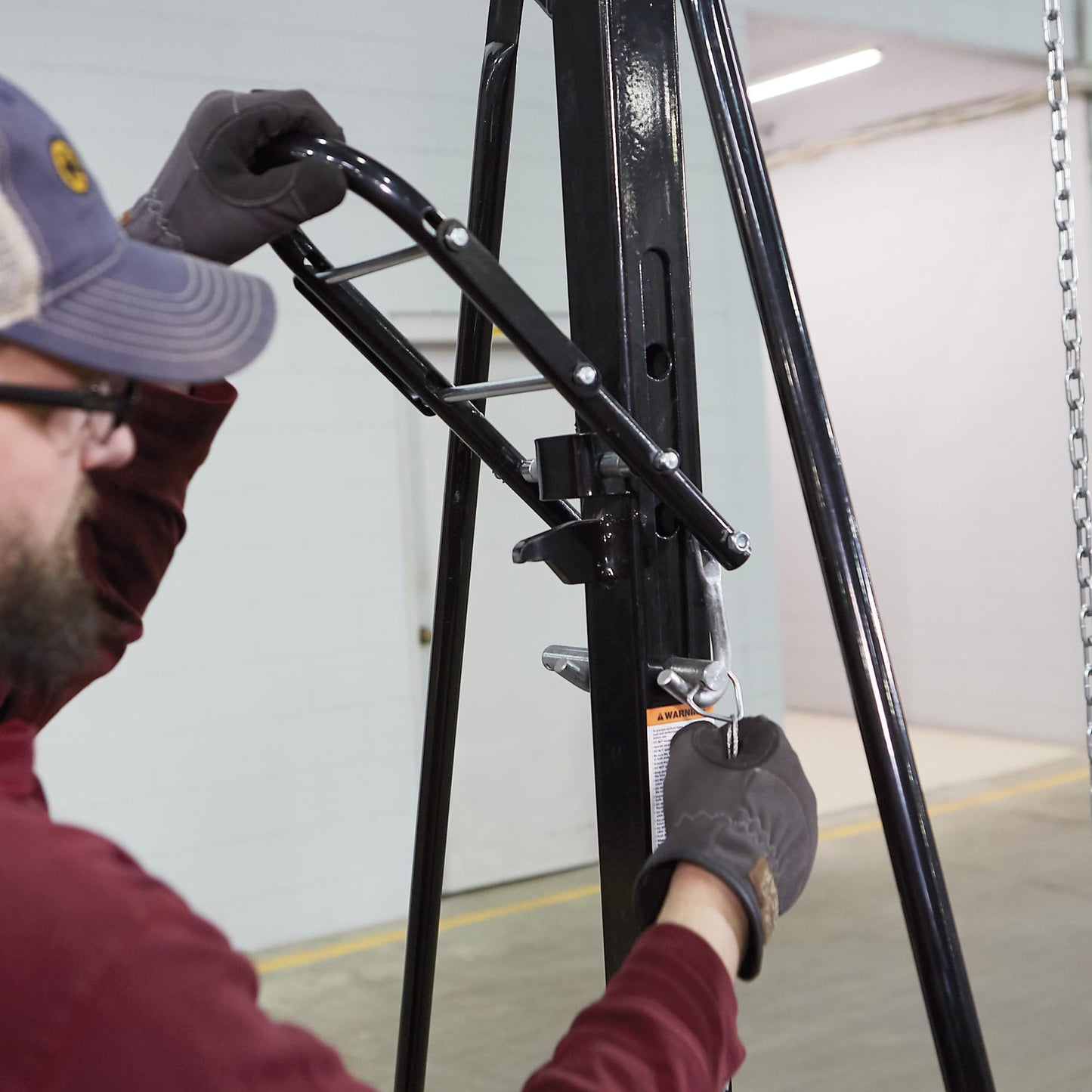 Strongway Adjustable Gantry Crane, 4000-Lb. Capacity, 8.2ft.–12.14ft. Lift