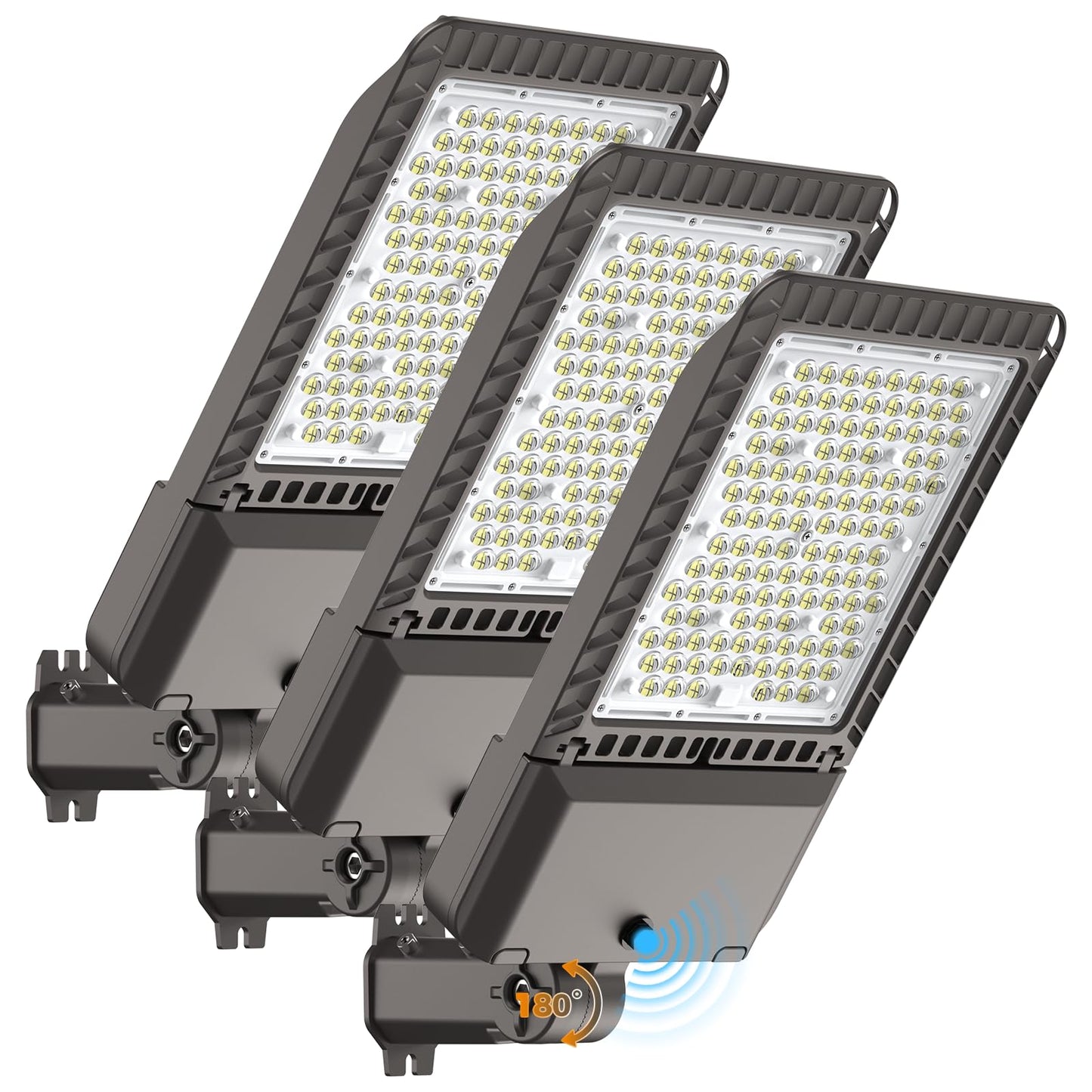 AIKVSXER 340W LED Parking Lot Lights 85000LM 6000K Street Light, Dusk to Dawn Photocell IP65 Waterproof Commercial Outdoor Area Lighting for Parking Street Roadway Yard Warehouse Garage 3 Pack
