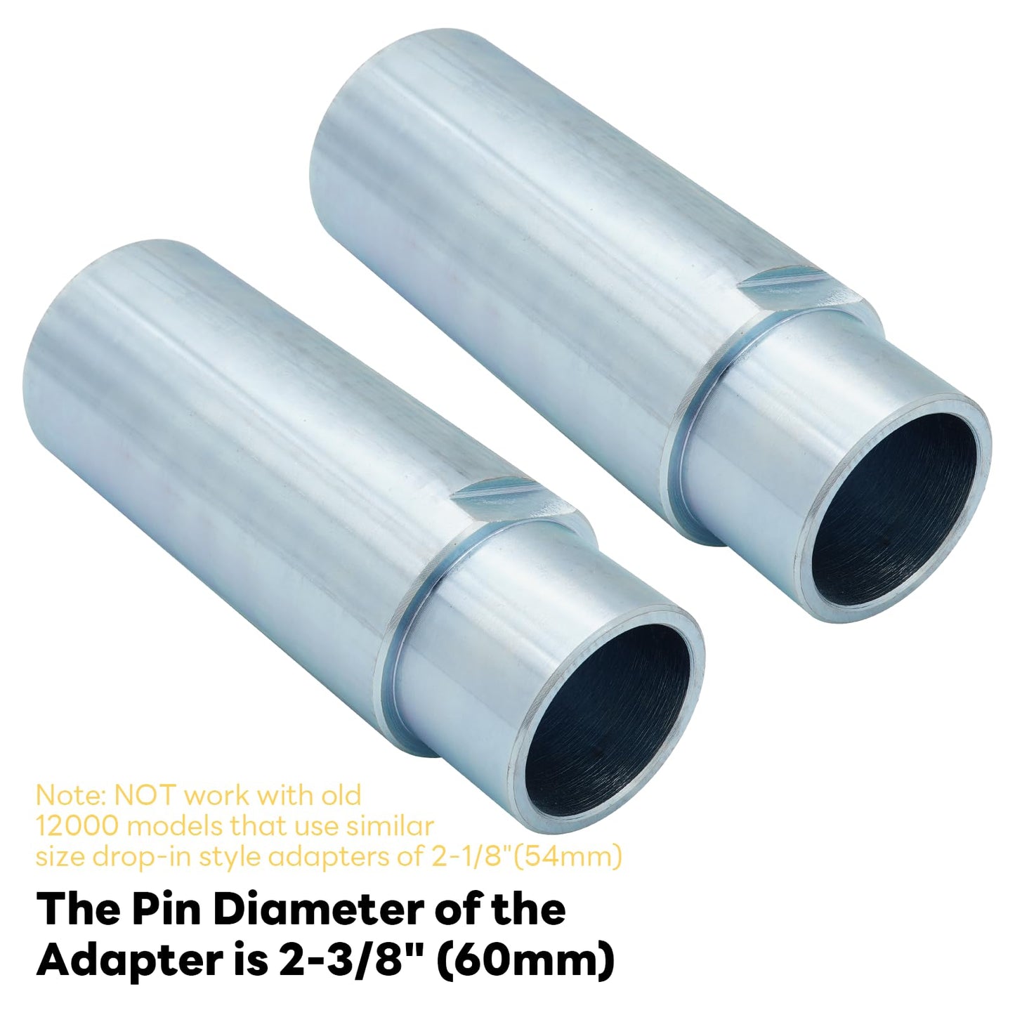 Four 6" Stack Adapters Fit for 2 Post Car Lift with 60mm ID. Mounting Hole, Compatible with Challenger Two Post Automotive Lifts