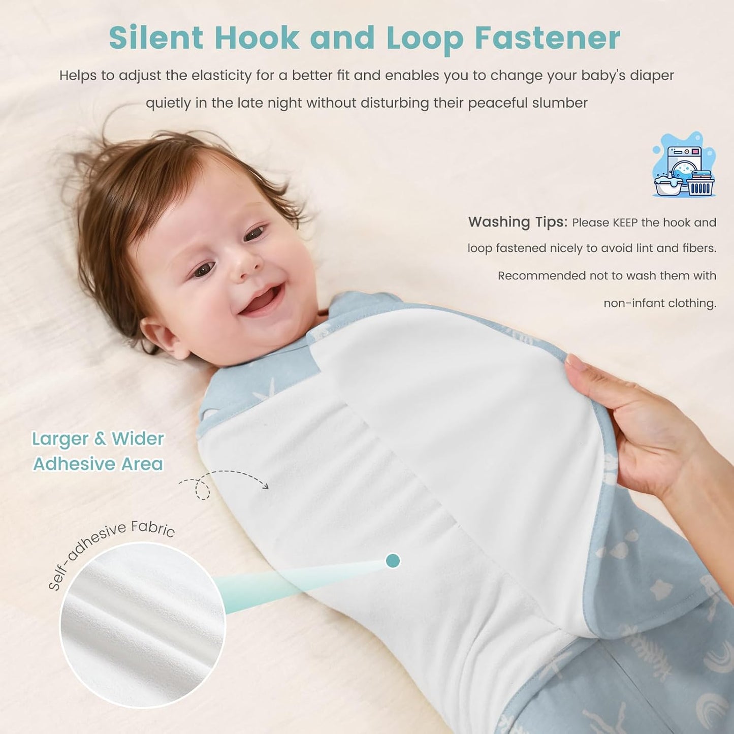 Skiennix Baby Swaddle Sleep Sack - 1.0 Tog Wearable Blanket for Newborns 0-3 Months | Reduces Startle Reflex