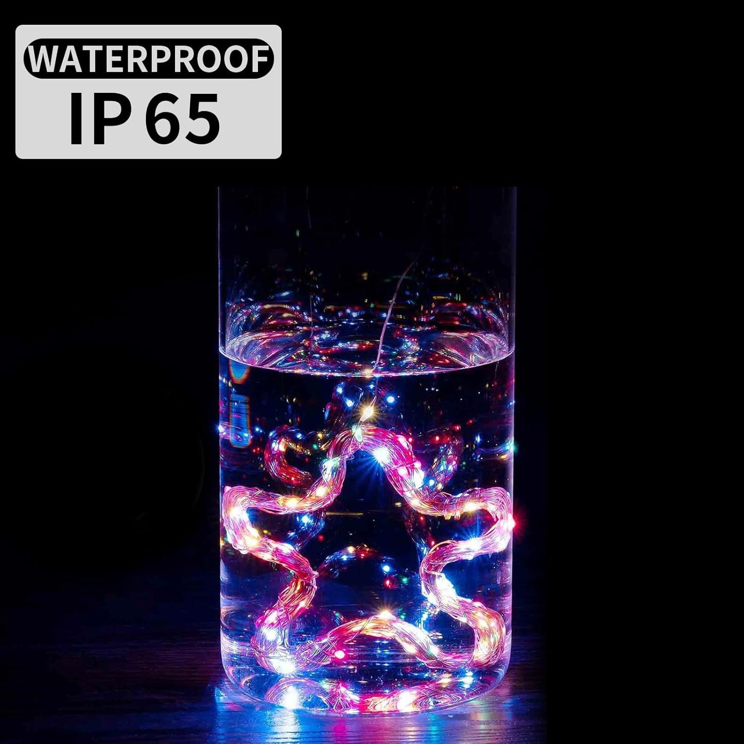 Skiennix 12 Pack Fairy Lights - 7Ft 20 LED Twinkle String Lights | Waterproof & Battery Operated for Parties, Weddings, Christmas & More - Rainbow & Blue