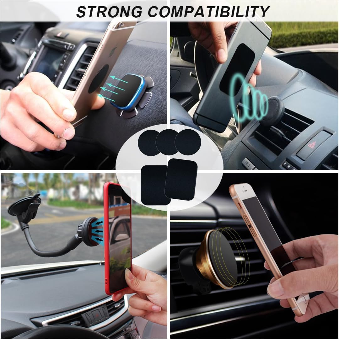 CKANDAY 5 2 3 Pcs Adhesive Thin Metal Plates for Magnetic Mounts, Metal Plates for Phone Case,Metal Plates Disc