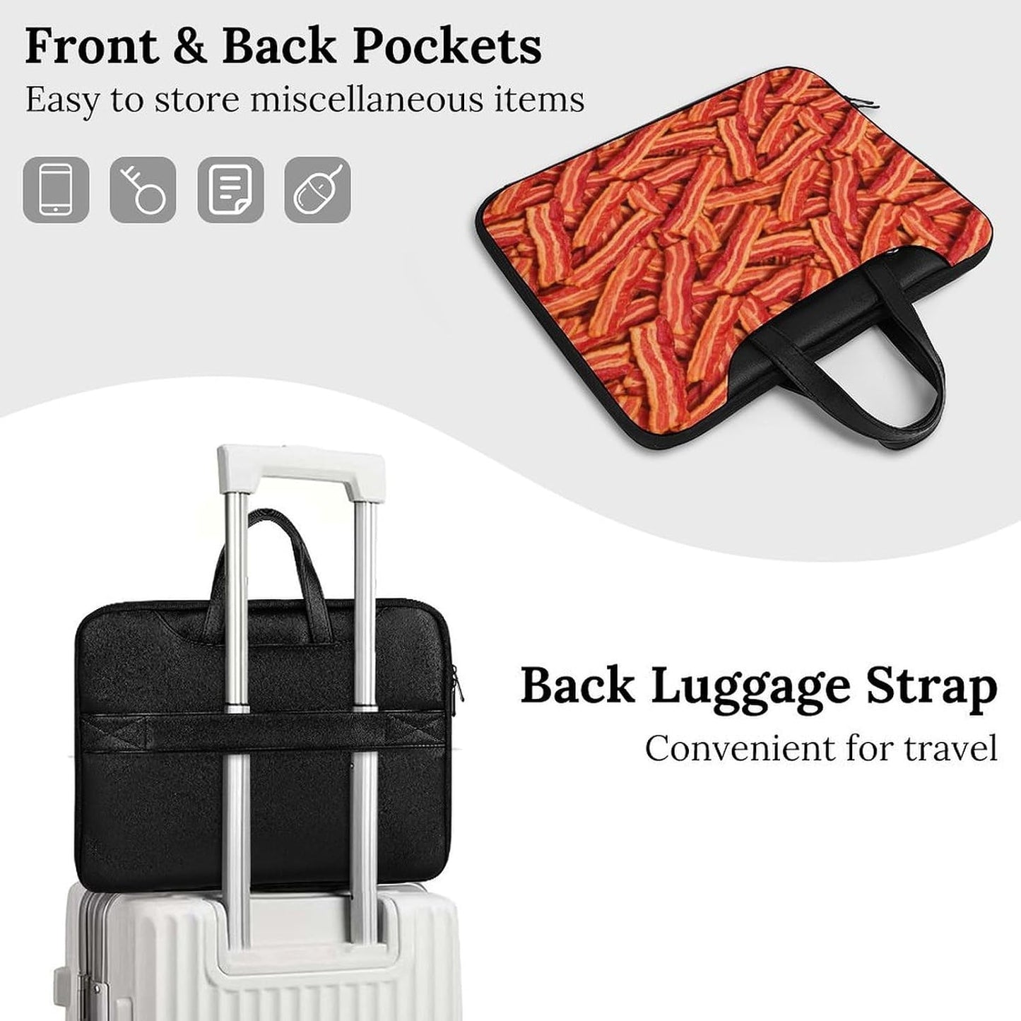 SEBNATAL Fashion Laptop Bags for Adult, Waterproof Computer Bag, Work Shoulder Bag for Business Accessories