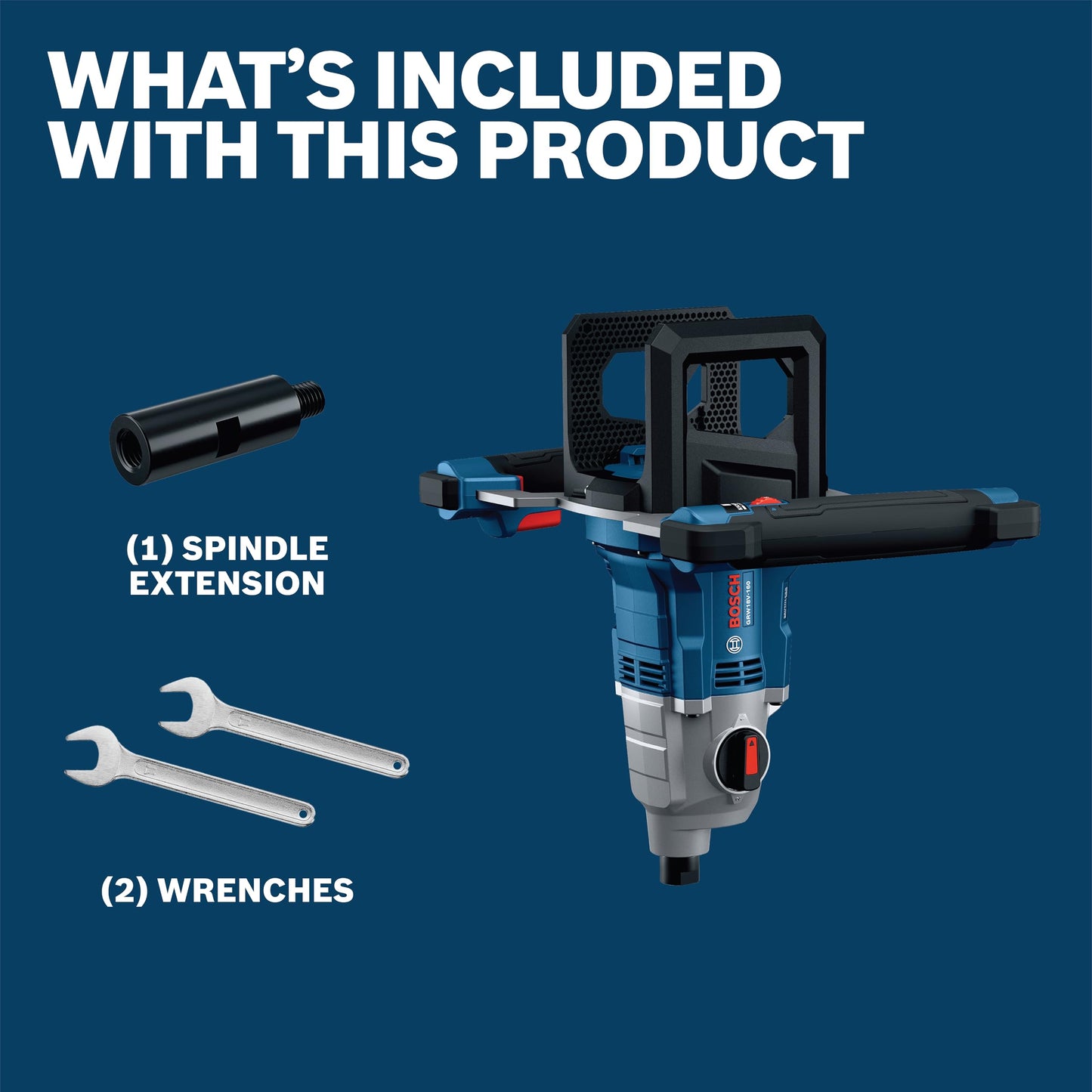 BOSCH GRW18V-160 18V Brushless High Torque Mixer - Variable Speed, Soft-Start Technology, with KickBack Control (Bare Tool)