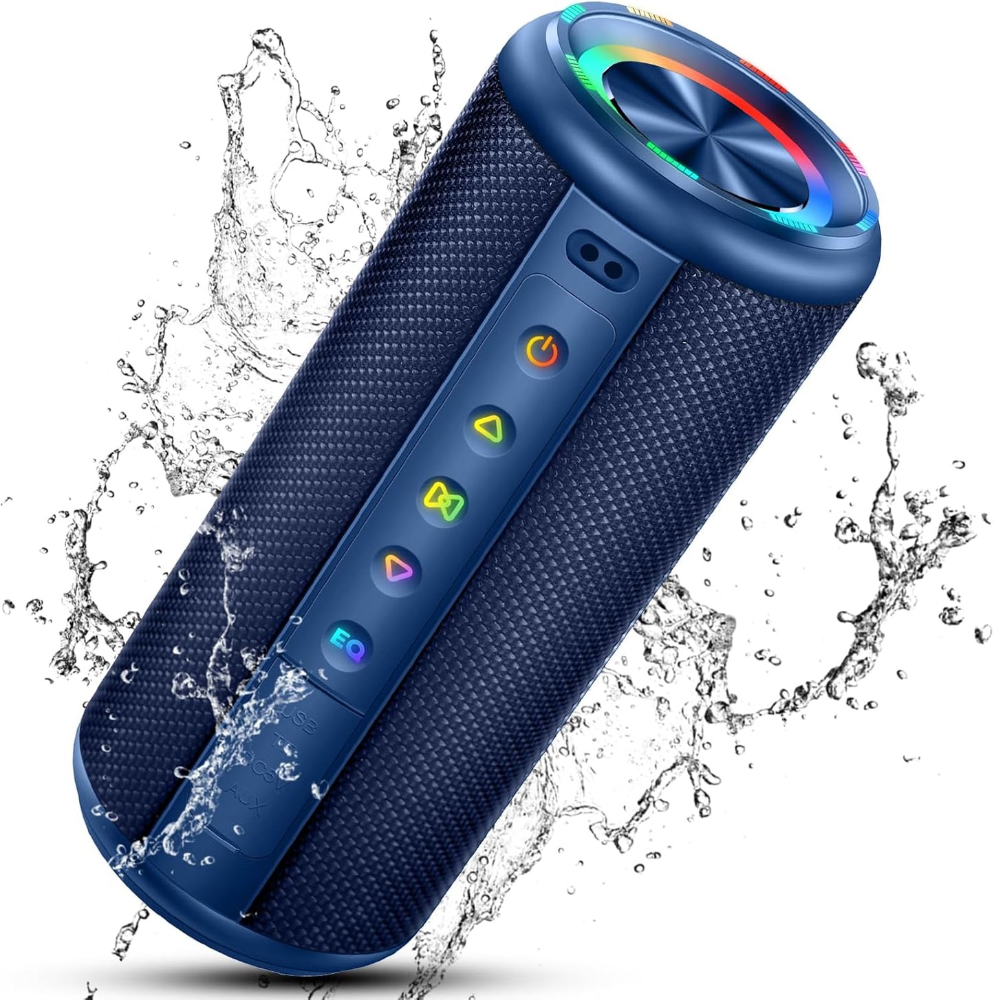 Xuevcn 360 Sound,IP65 Bluetooth Speaker, Portable Bluetooth Speakers with Wireless Stereo Pairing, Built in Mic, HD