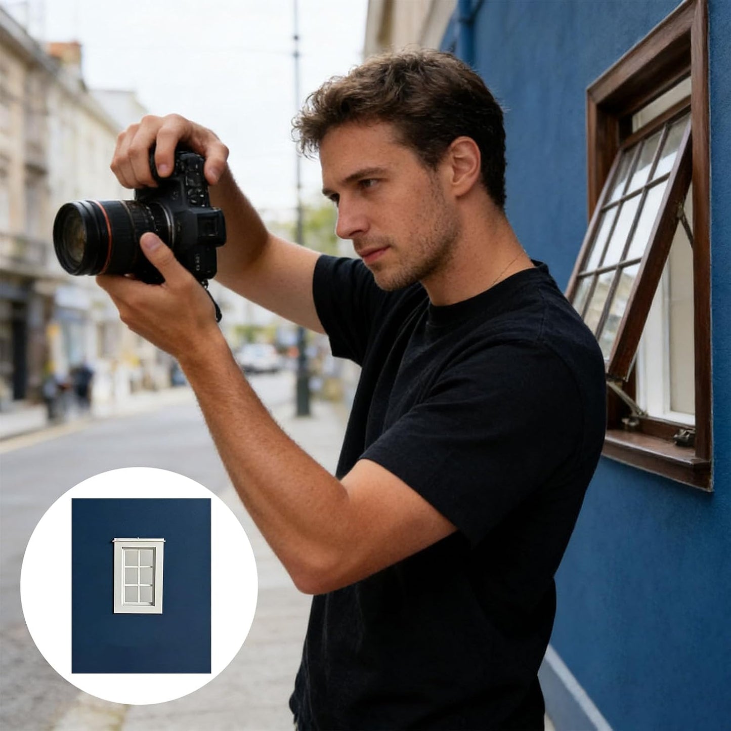 Ldqwztv (deep-Blue-1) Creative Window Photograph Props, Take The World in A-Frame, Travel Photos Viewfinder Frame