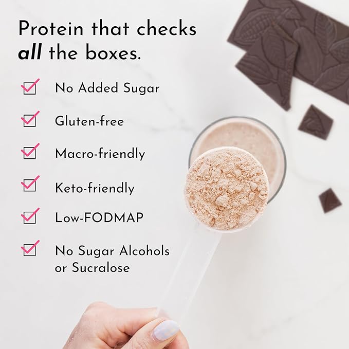 JUST INGREDIENTS Chocolate Protein Powder ??20-Serving Blend with 100% Grass-Fed Whey & Organic Plant Proteins ??Rich Cocoa Flavor ??Supports Muscle Recovery, Energy*