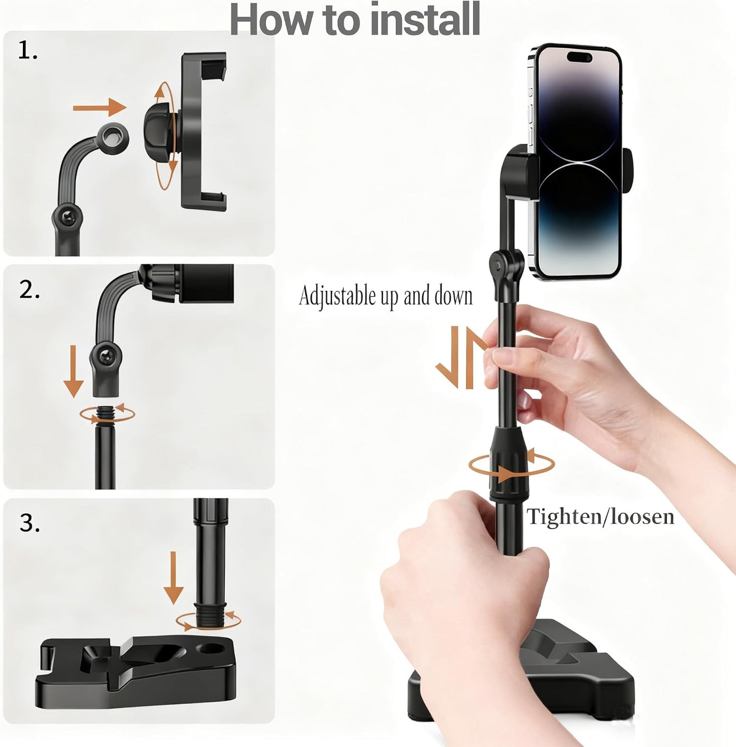 Aurolink 17, 360 17 16 15 14 S25 Dual Phone Holder Mount Suitable for iphone Degree Rotating Tablet and Phone Holder