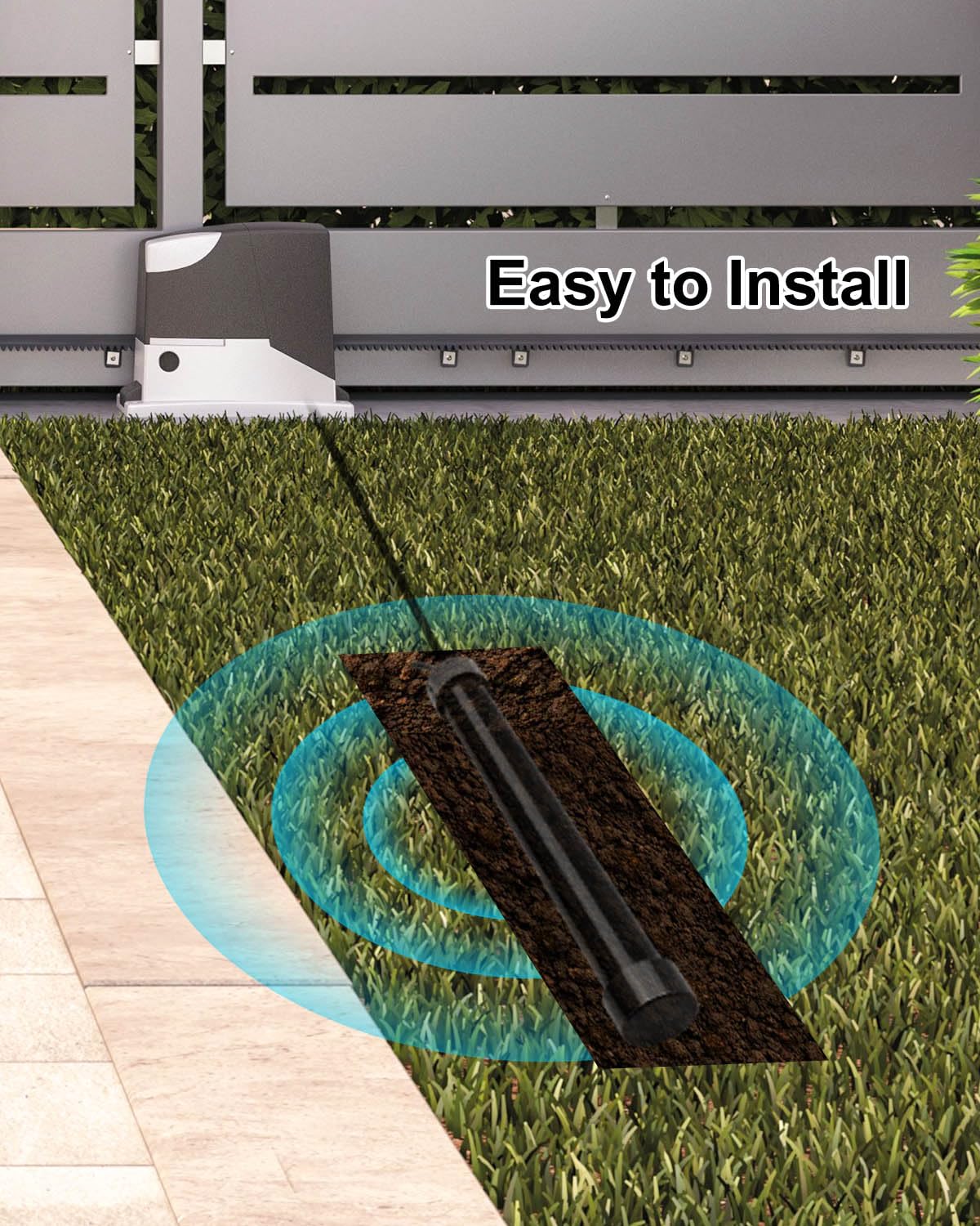 Vehicle Exit Sensor Kit Fit for Ghost Controls, Mighty Mule, Lift Master, Driveway Door Opening Systems, Driveway Gate Vehicle Exit Wand Sensor with 50 ft, 5 Wire Universally