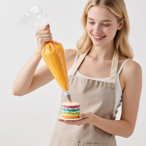 HOMIOVE 18-Inch Disposable Pastry Piping Bags - 100-Pack Thick Anti-Burst Icing Bags for Decorating Cakes & Cupcakes