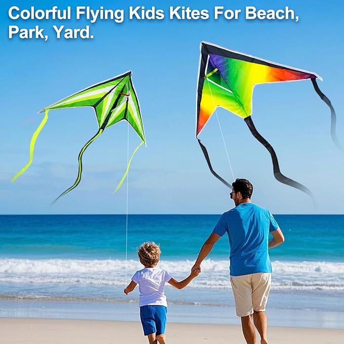 Easy to Fly Kites for Kids Ages 4-8 8-12 & Adults, Beach Flying Toys Butterfly Kite with Handle and Kites String, Great for Outdoor Activities & Family Trip Easter Gifts