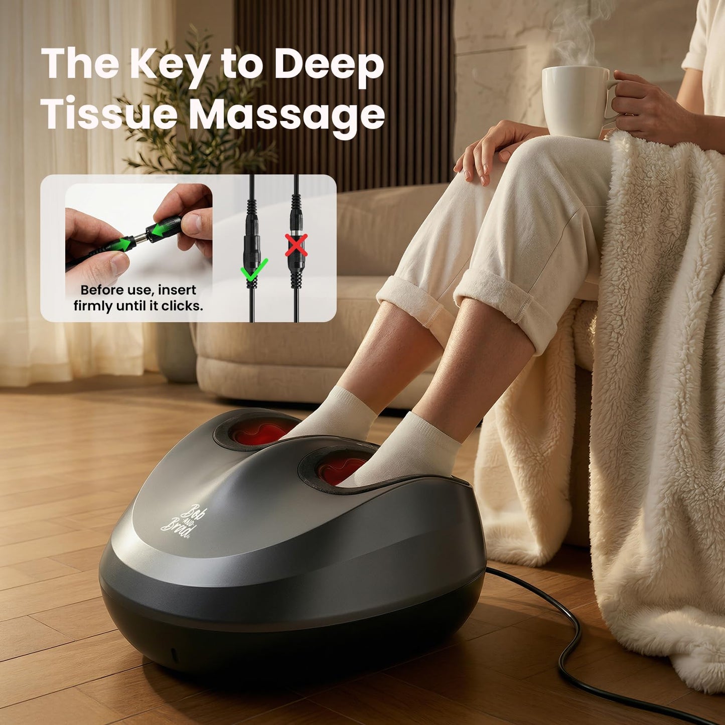 BOB AND BRAD Foot Massager Machine with Heat and Remote, Fits up to Size 14, Fathers Day Dad Gifts for Men Husband, Shiatsu Deep Kneading Foot Massager with 3 Adjustable Modes for Standing Worker
