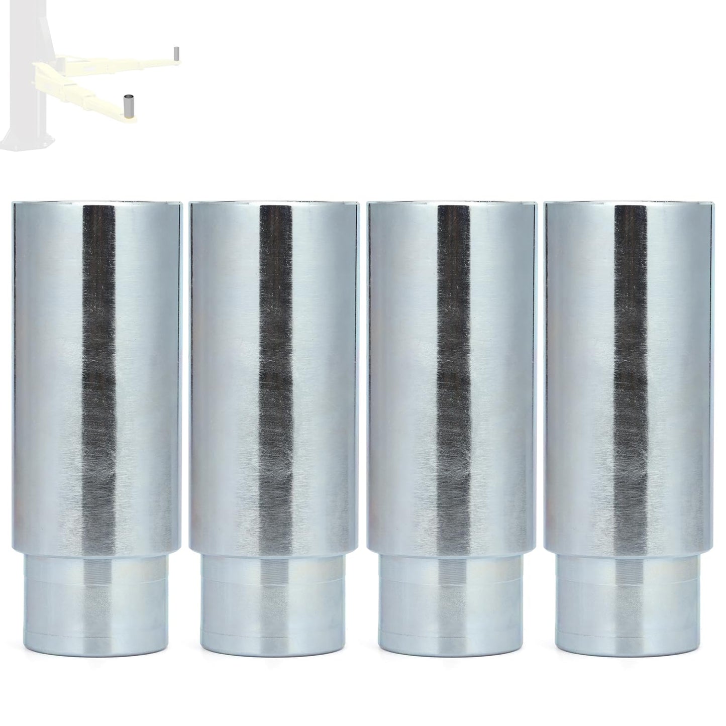 Atesilor 4pcs Upgraded 60mm Lift Adapter with Limit Slot, 6 Inch Extension Stack Truck Adapter for 2 Post Car Lift Bridge Jack, Fit for Challenger 2 Post Lift