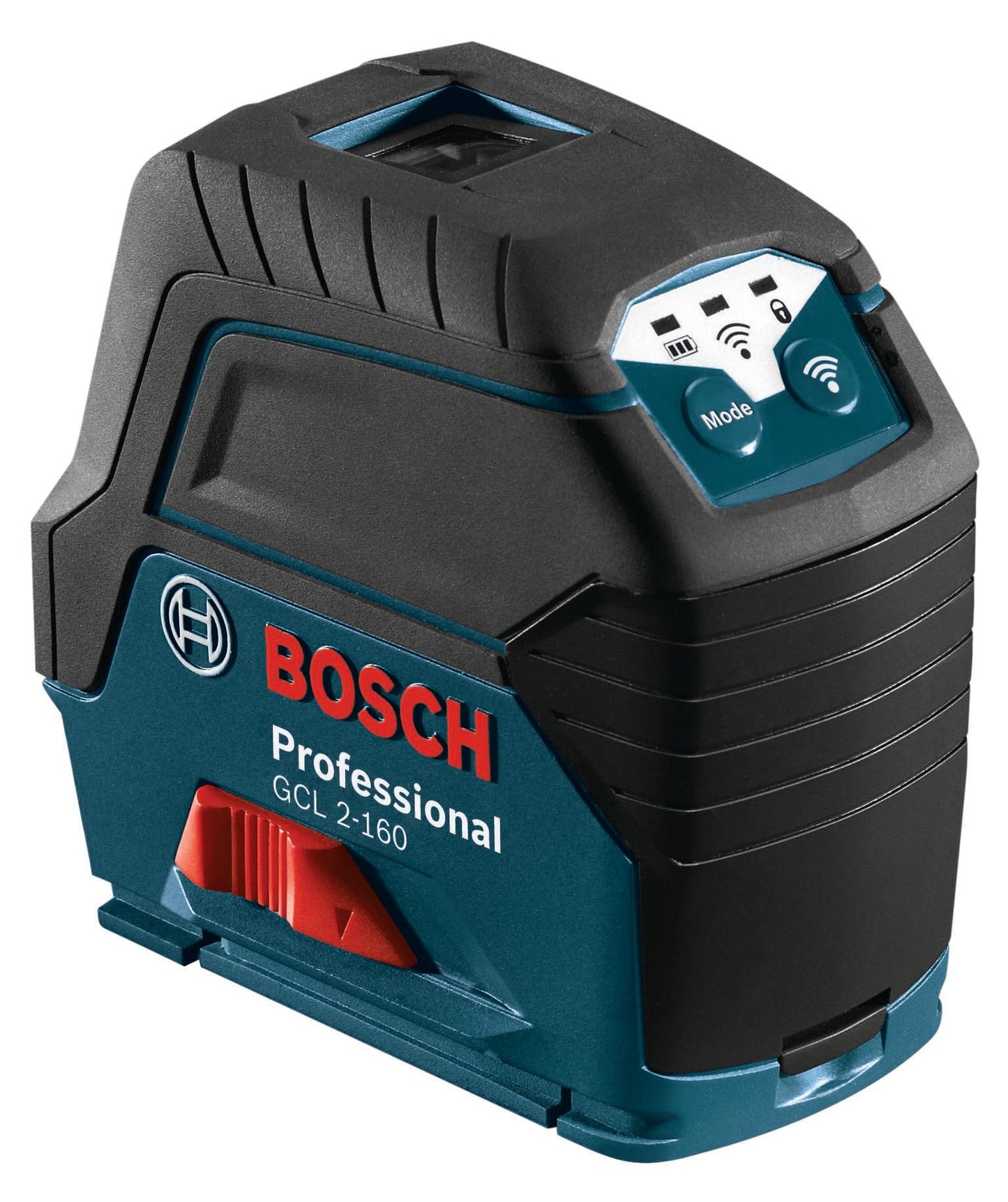 BOSCH GCL 2-160 65 Ft Self-Leveling Cross-Line Laser with Plumb Points, Includes Magnetic Rotating Mount, Ceiling Grid Clip, Laser Target Plate, 3 AA Batteries, & Hard Carrying Case