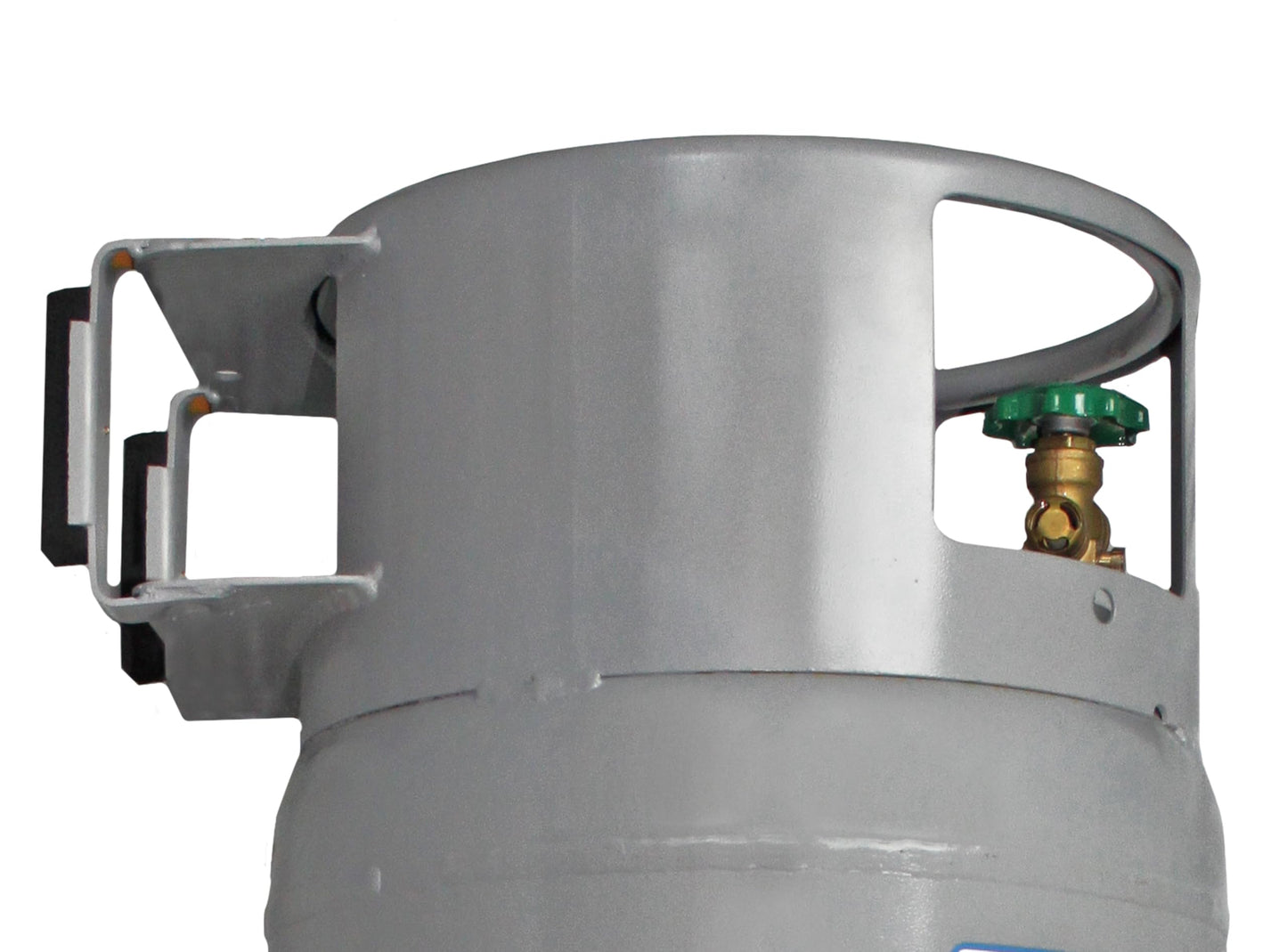 Flame King 100LB Empty Propane Tank with Wheels, Horizontal & Vertical LP Cylinder with Built-in Gauge for Fire Tables, Fire Pits, Patio Heaters, Barbeques, Lunch Trucks, Weed Torches & Truck Campers