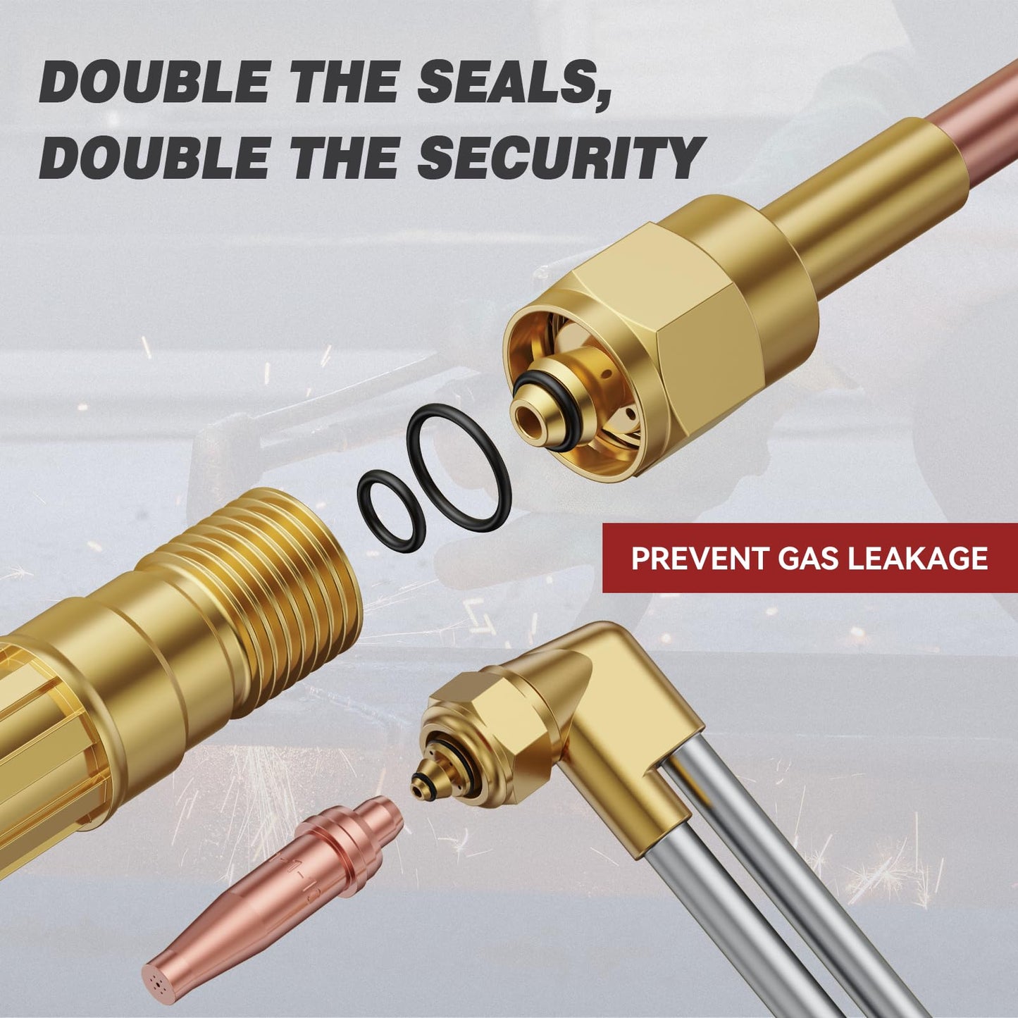 ARCCAPTAIN Oxy Acetylene Cutting Torch, Heavy Duty Cutting Torch Kit, CA2460 Cutting Attachment Weldig Torch with Check Valve, Cutting Tip 1-101 and 8-MFA Heating Nozzle
