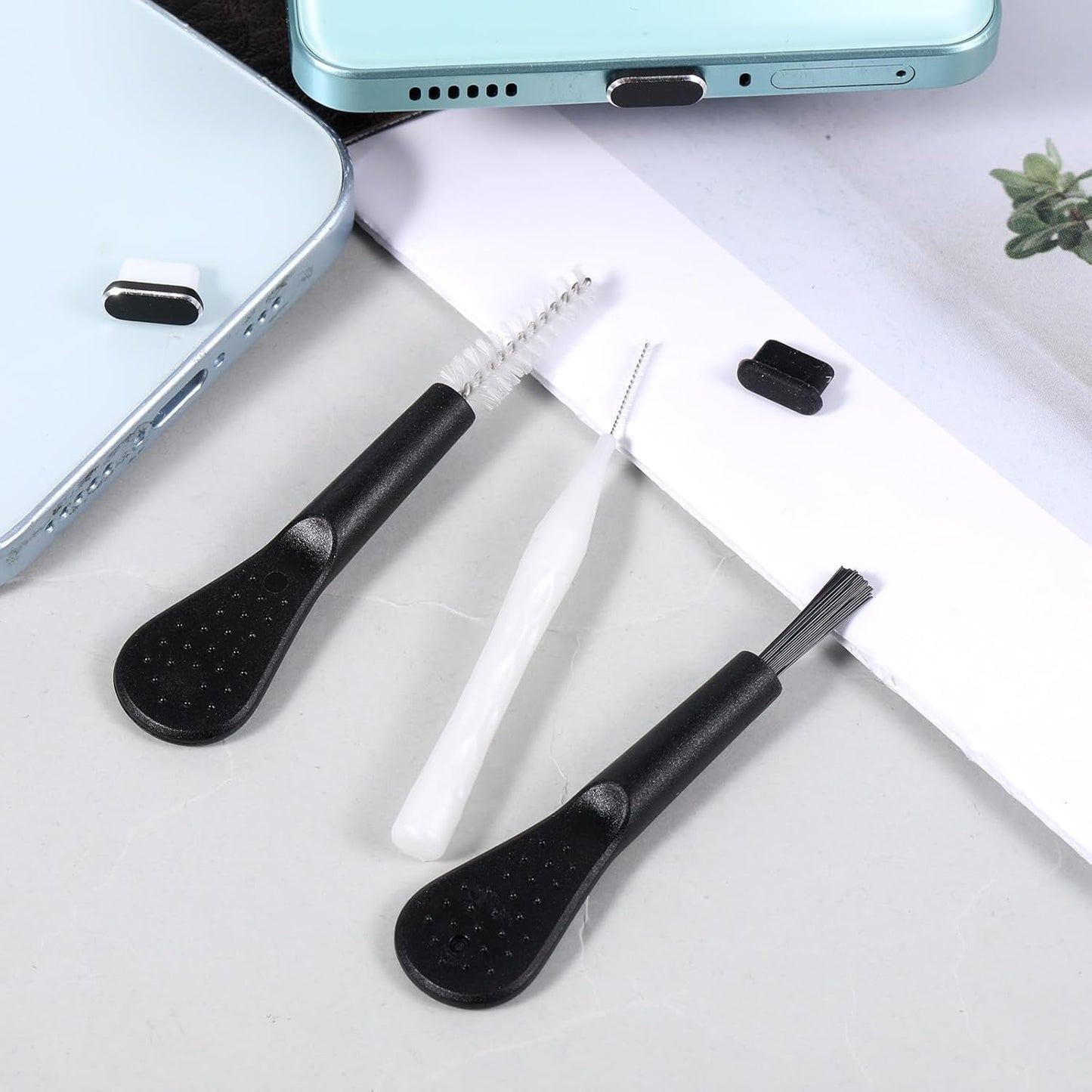 Aphumedc 16 Pack Phone Charger Port Cleaner Kit, Anti-Clogging Mini Brushes Cleaner, Reusable Speaker Cleaning Tool