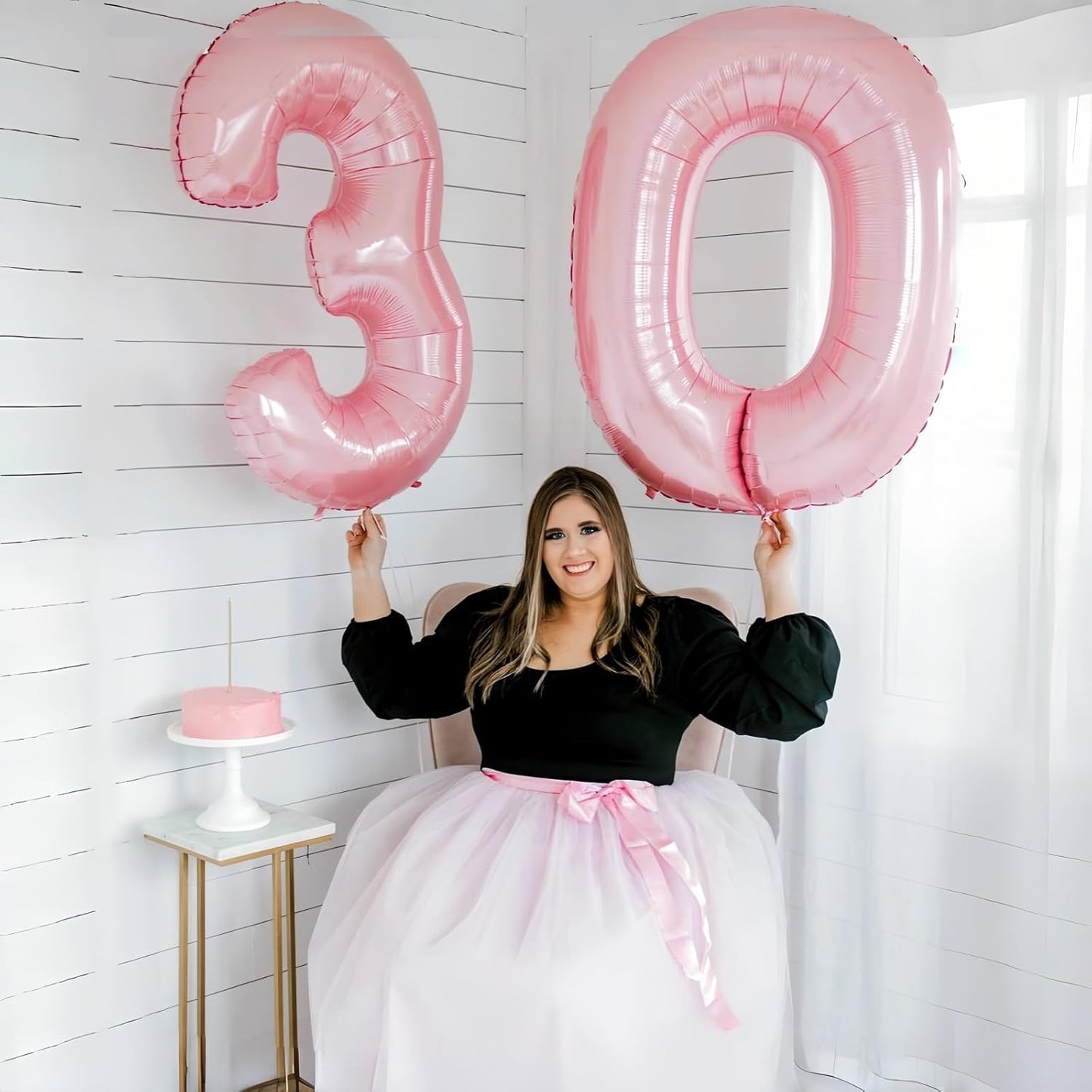 Pastel Pink 40" Balloon Number 0 by [Brand Name] - Large Foil Number Balloons 0-9 for Celebrations