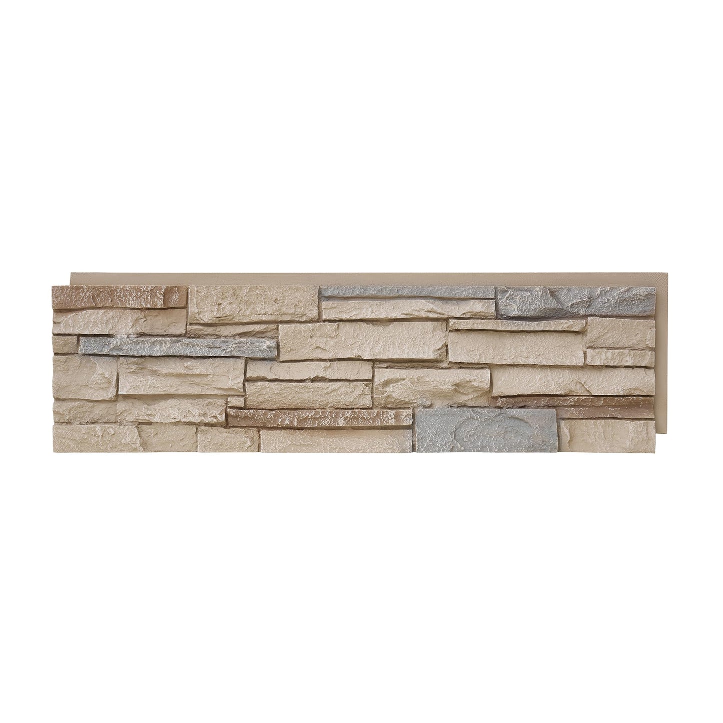 Wallwell 8-Pack Faux Stone Wall Panels (26 Sq Ft) PU Stone Veneer Siding, Mortarless Lightweight Faux Rock for Exterior and Interior Wall, DIY Home Improvement, 41.92x12.4 Inch, Golden Dune