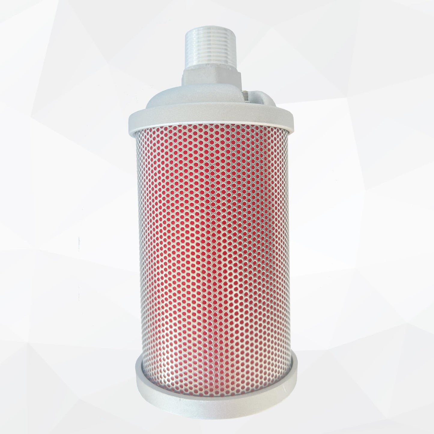 M20 XY-20 Air Compressor Muffler 2" NPT Male, Air Exhaust Silencer for Compressor Dryer Compressed Air Equipment and Systems, Single Chamber 145 PSI
