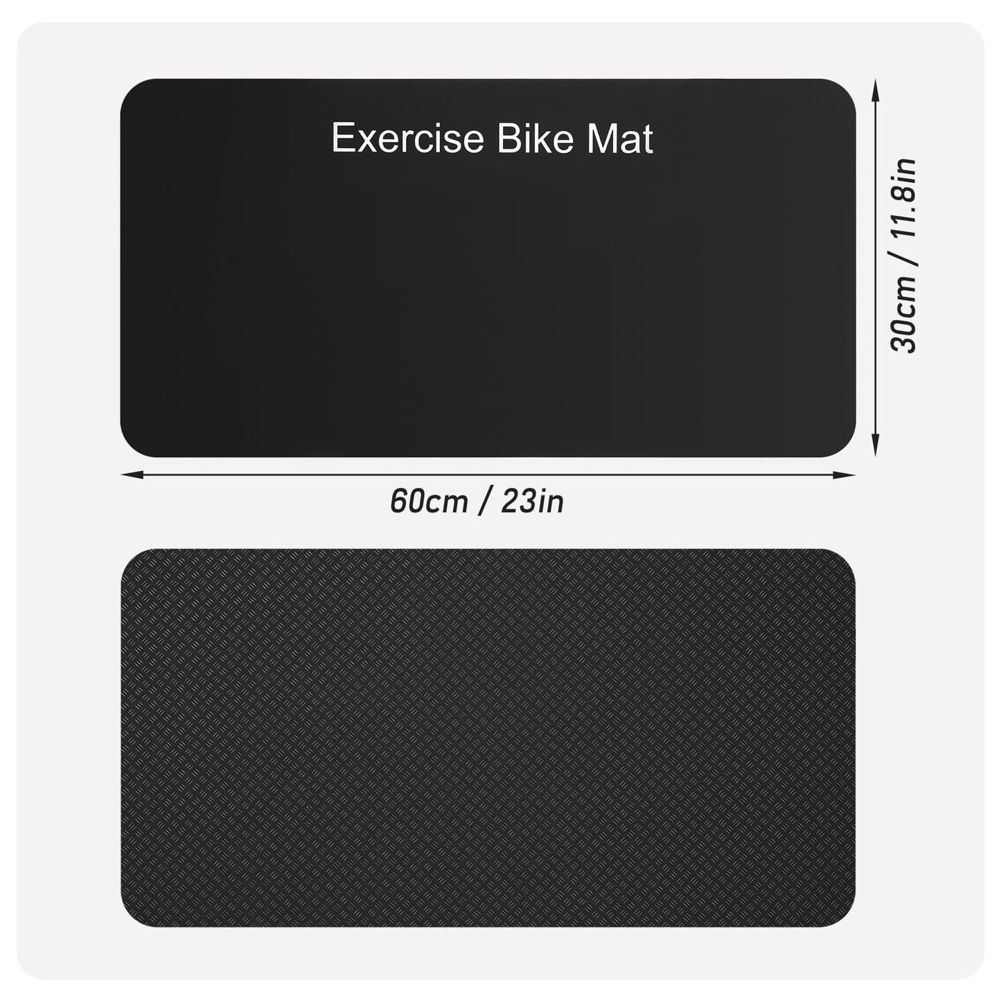 TOBWOLF 2PCS Non-Slip Mat Compatible with Peloton Bike, Concept 2 Rowing Machine, Exercise Bicycle Mats, Treadmill Pad for Carpet & Hardwood Floors, Workout Mat for Bike Trainer, Stationary Spin Bike
