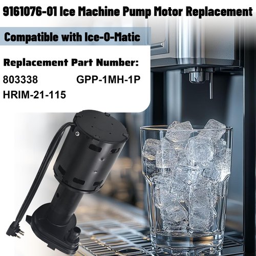 9161076-01 Water Pump Replacement 115V Ice Machine Pump Motor Compatible with Ice-O-Matic Replaces GPP-1MH-1P HRIM-21-115 803338 60/50Hz 0.38A 7W
