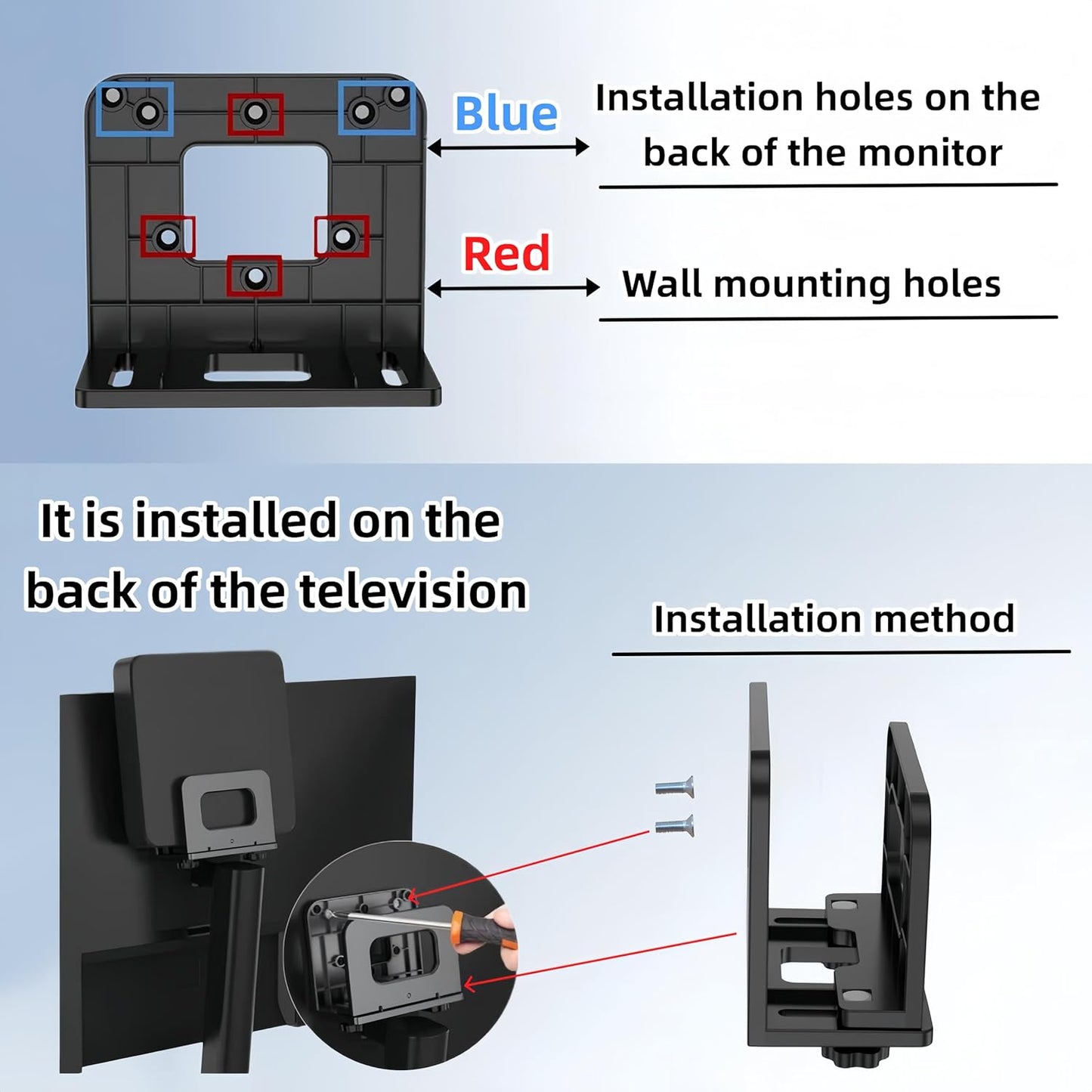RUDDLIN Cable Box Mount, Adjustable Wall Mount Holder Fits Small and Narrow Devices, WiFi Router, Modem, Cable Boxes