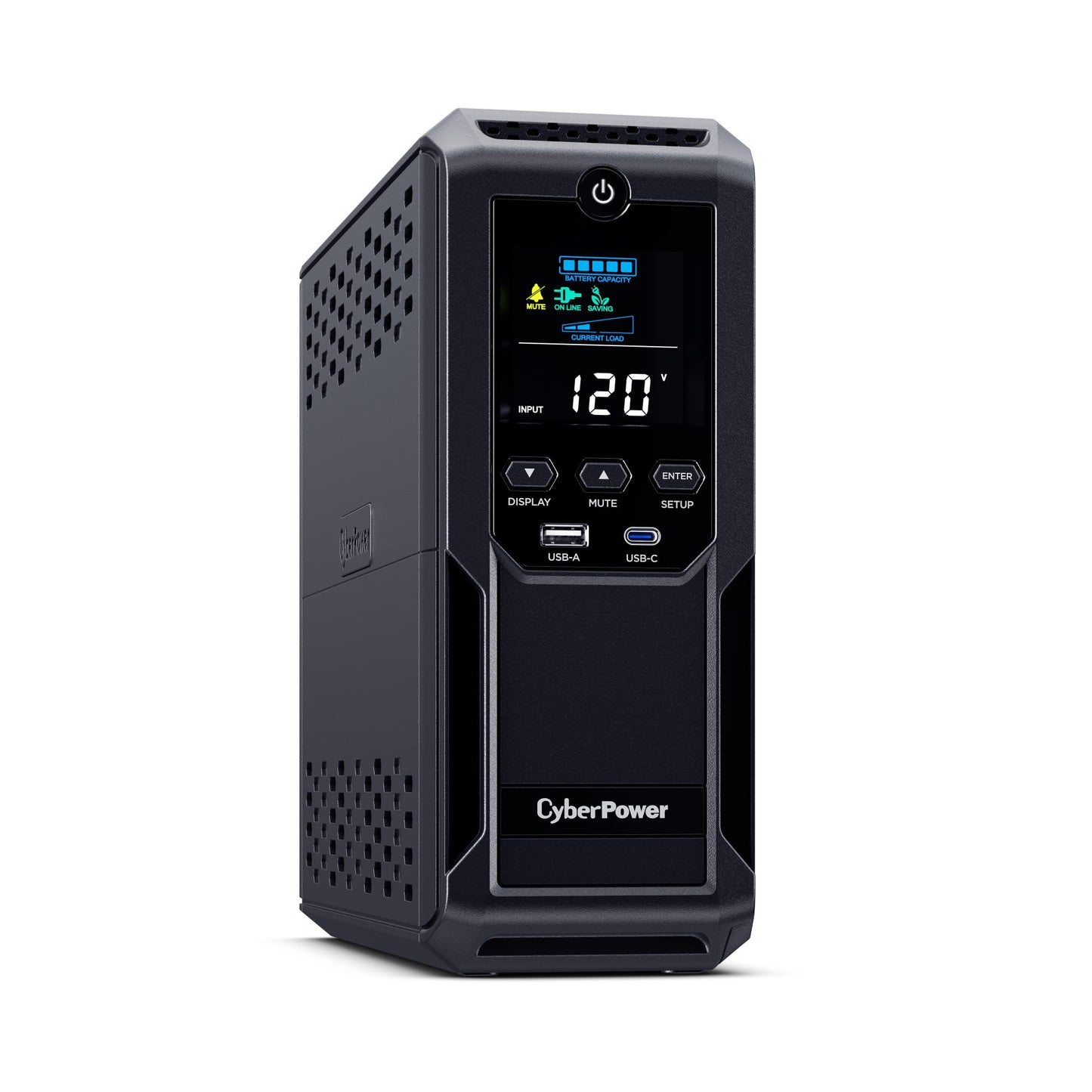 CyberPower BRG1500AVRLCD2 Intelligent LCD UPS Battery Backup and Surge Protector, 1500VA/900W, 12 Outlets 2 USB Ports, AVR, Mini-Tower, UL Certified, 5-Year Warranty