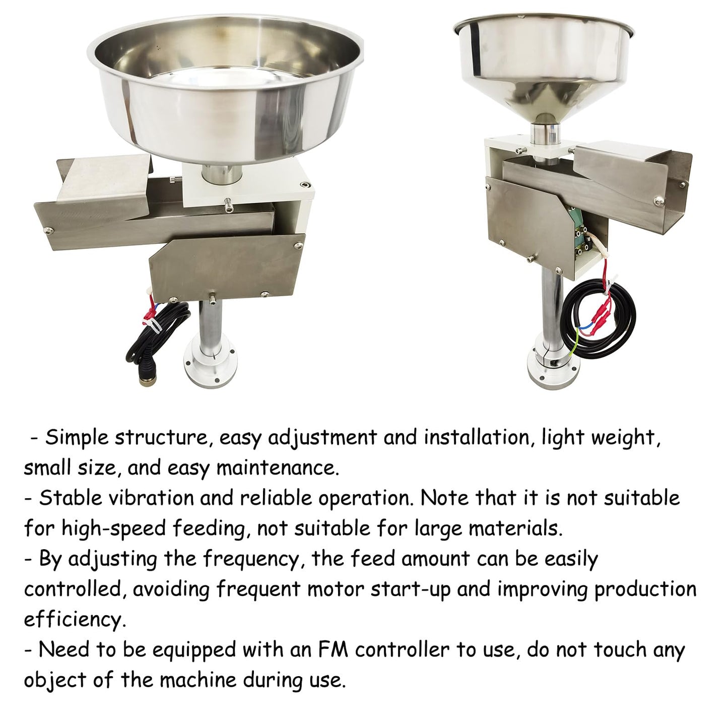 INTBUYING 110V Automatic Disc Vibrating Feeder Vibrating Disk Silo Feeding Device for Arrange Different Workpieces